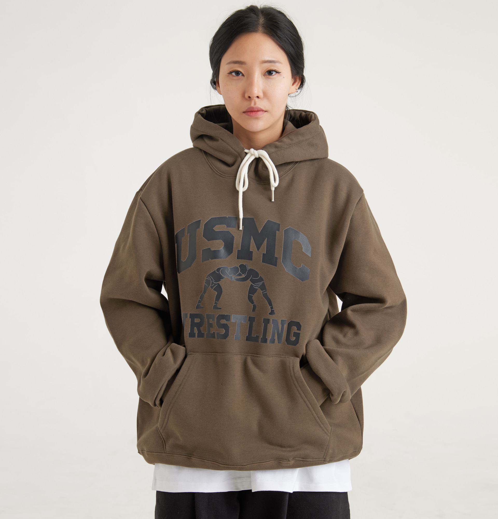 90s USMC athletic sweat hoodie