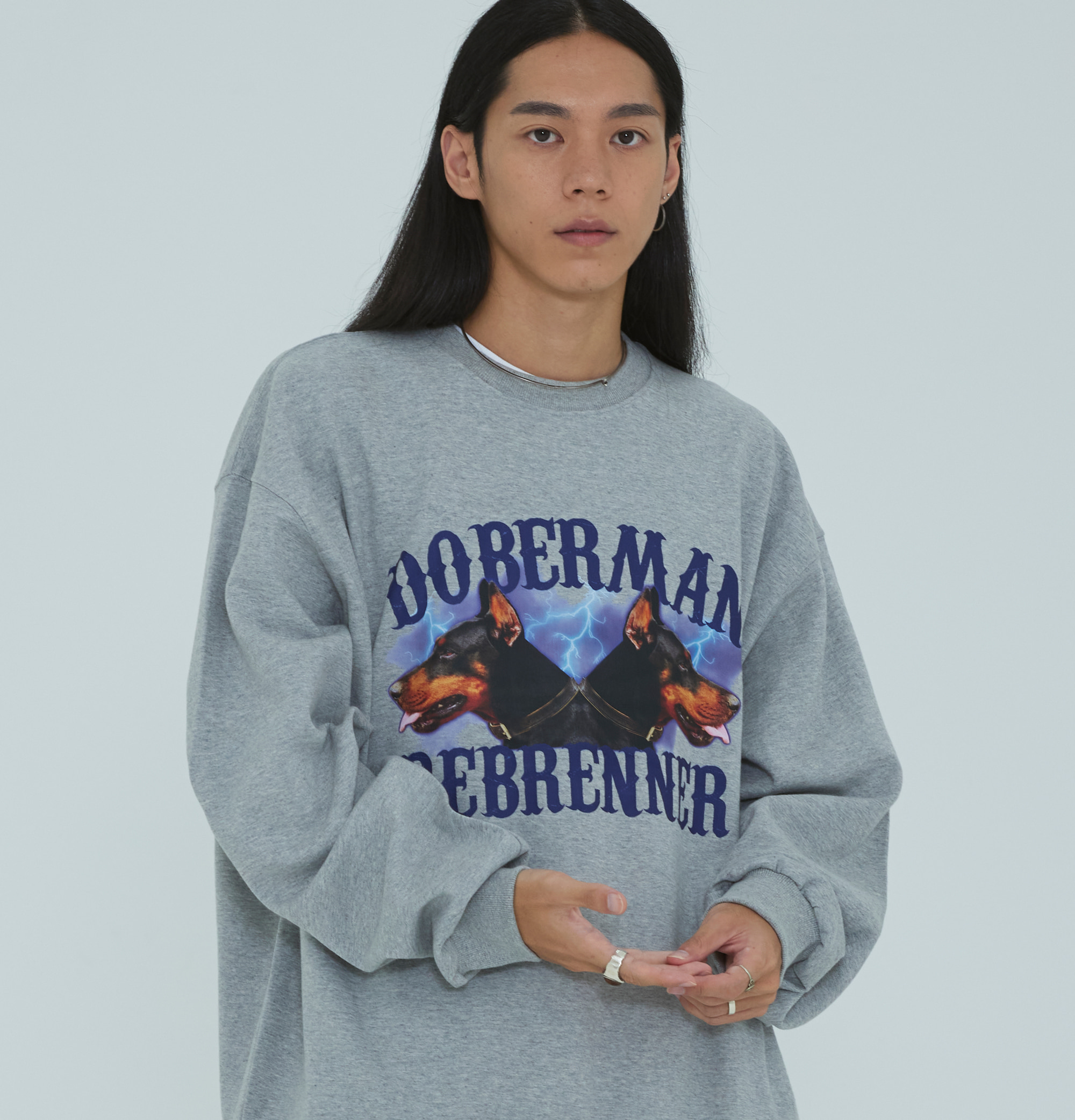 Doberman sweatshirts gray